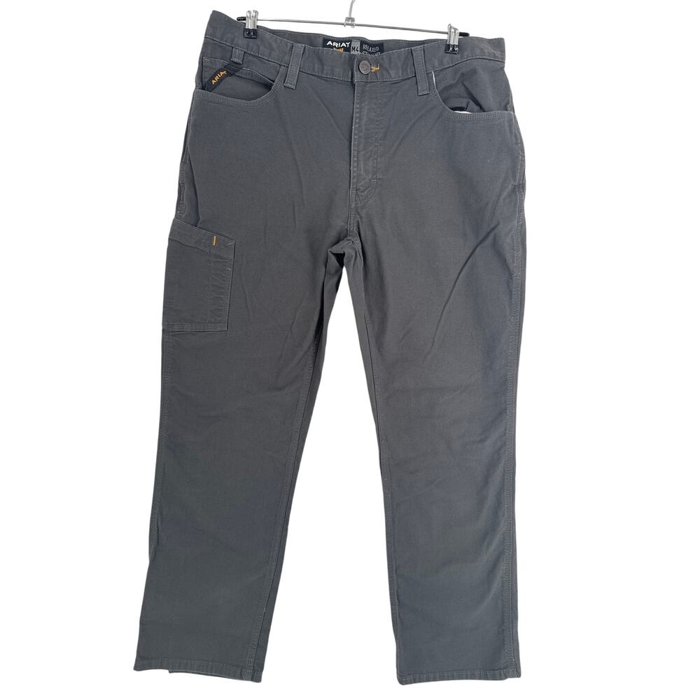 Ariat rebar relaxed straight M4 dark gray pants size 36X32